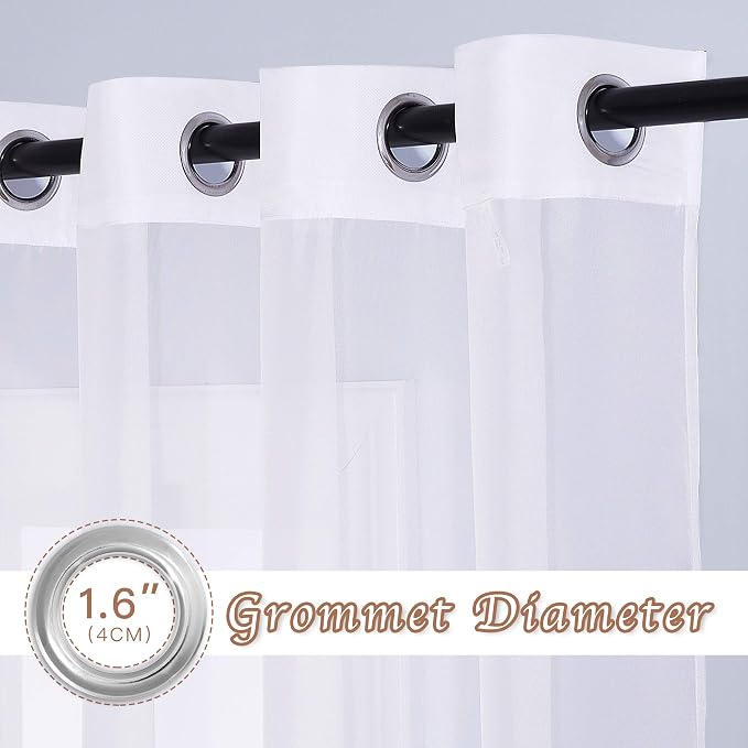 NICETOWN Sheer Curtains for Patio Door - Image 2