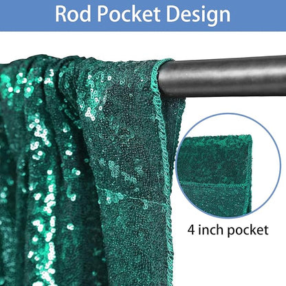 Hahuho Hunter Sequin Backdrop Curtain, Party Decoration（6 Panels, 2FT x 8FT - Image 2