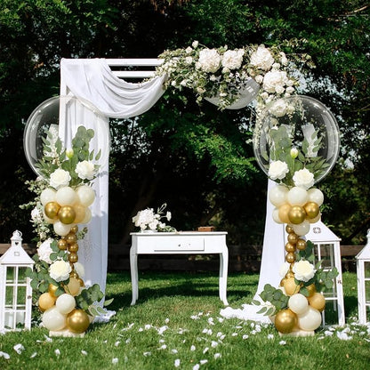 Gejoy 2 Sets Balloon Column Stand Kit Sage Green Bridal Shower Decorations - Image 6