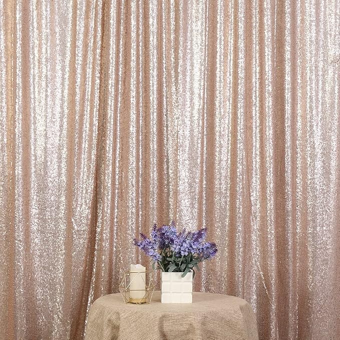Poise3EHome 8FT x 10FT Sequin Photography Backdrop Curtain by Poise3EHome