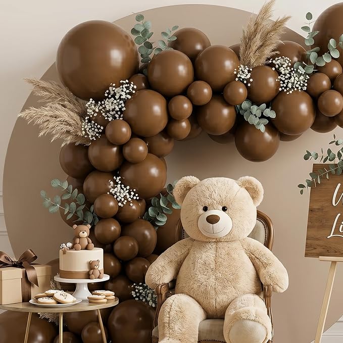 102pcs Matte Dark Brown Balloons Garland Arch Kit, 18 12 10 5 Inch Balloons | - Image 5