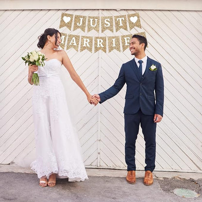 Pre-Strung Just Married Banner - Image 2