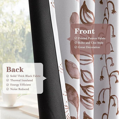 95% Blackout Curtains for Bedroom, Thermal Insulated Privacy Protection Back - Image 5