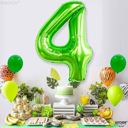 KatchOn Light Green Number 4 Balloons 40 Inch, 4 Birthday Decorations | Green 4 - Image 7