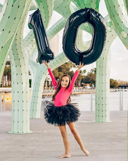 40 Inch Black Number 8 Balloons Helium Giant Black 8 Balloons - Image 4