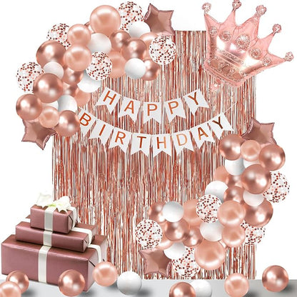Rose Gold Birthday Party Decorations by Tianjiao
