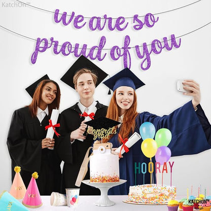 KatchOn Purple Graduation Decorations 2026 10 Feet | We are So Proud of You - Image 7