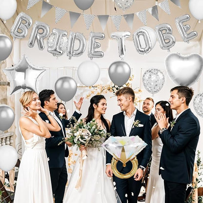 Dagelar Silver Bachelorette Party Decorations, Bride To Be Bridal Shower - Image 7