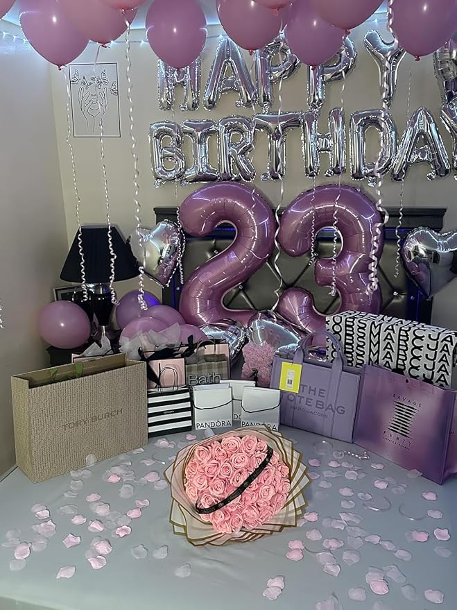40 Inch Pink Number 6 Balloon Birthday Party Decorations - Image 4