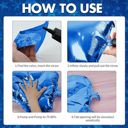 FEYG Star Foil Balloons, 18 Inches, - Image 8