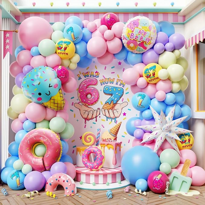 164Pcs 6 7 Birthday Decorations by Unknown
