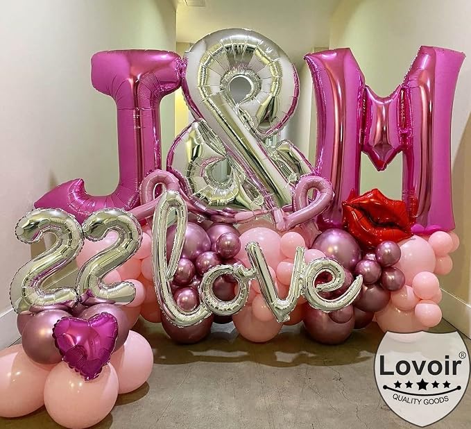 Lovoir 40 Inch Large Hot Pink Letter S Balloons Big Size Jumbo Mylar Foil - Image 5