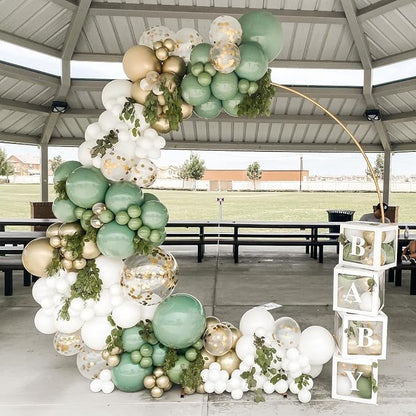 White Double Stuffed Balloons Different Size 115Pcs 5/10/12/18" White Balloon - Image 7