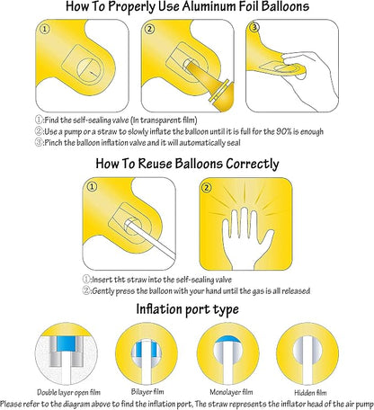 40In Large Gold Number Balloon 9 Aluminum Foil Mylar Big Number Balloon 0-9 | - Image 4