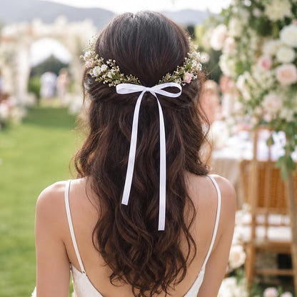 30Yards Thin White Ribbon 3/8In - Image 8