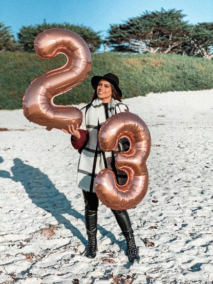 40 Inch Number 23 Balloon for 23th Year Old Birthday Decorations, Rose Gold | - Image 2