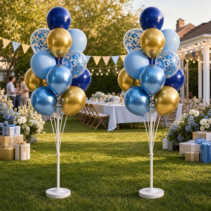 Blue Gold Balloon Column Kit Set of 2 - Image 7