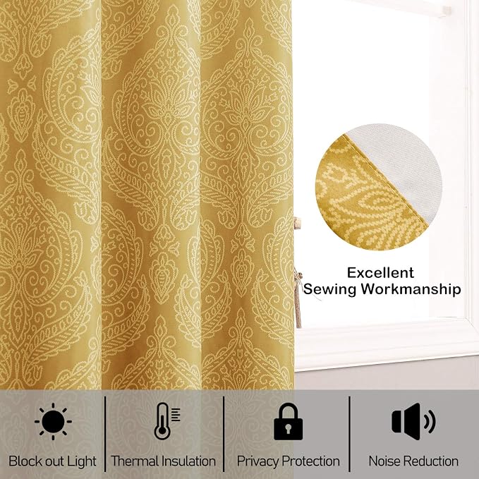 DWCN Ombre Blackout Curtains for Living Room - Image 7
