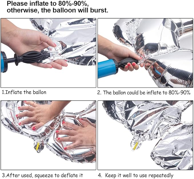 Single Aluminum Hanging Foil Film Silver Letter Balloons Y 40 Inch | - Image 2