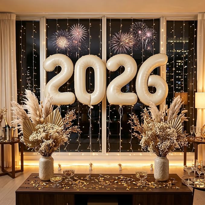 CARGEN 40 Inch Creamy White Number 6 Balloon Boho Neutral Party Decoration | - Image 8