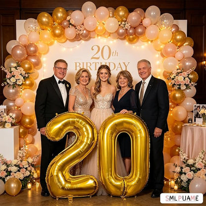 40 Inch Gold 18 Balloon Numbers, 18th Birthday Decoration Boys Girl | Large - Image 4
