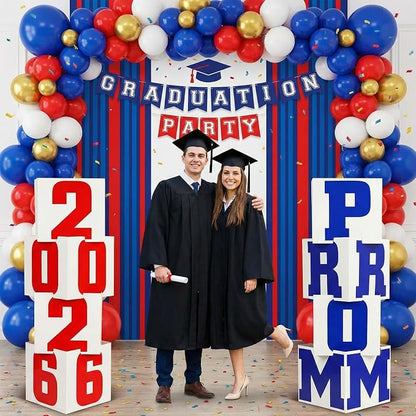 Queekay 8 Pcs Prom Column Standup Photo Booth Decorations 2026 Prom Backdrop - Image 2