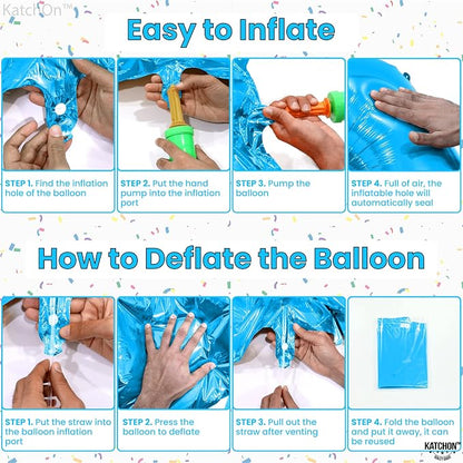 KatchOn Blue 0 Number Balloons 40 Inch | 0 Digit Balloon - Image 5