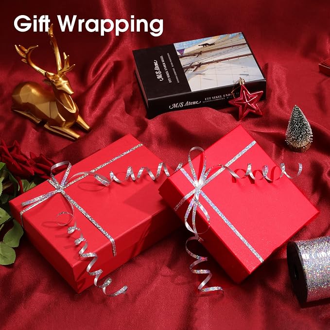 Silver Curling Ribbon, 500 Yard Shiny Metallic Silver - Image 2