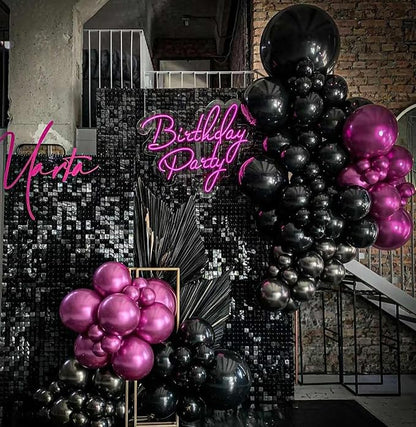 10 Pcs 22 Inch Hot Pink Mylar Balloons, Large 4D Giant Round Foil Balloon Big - Image 6