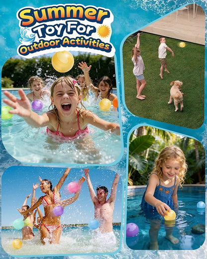 18PCS Reusable Water Balloons No Magnets, 100% Silicone Quick Fill Water Balls - Image 7