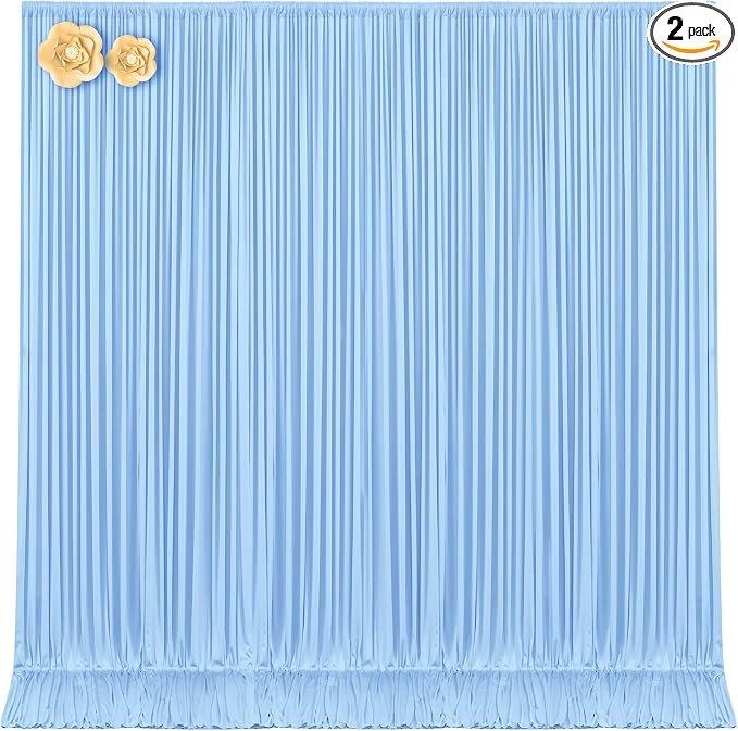 10x12 Baby Blue Backdrop Curtains by Tao-GePartyDecorations