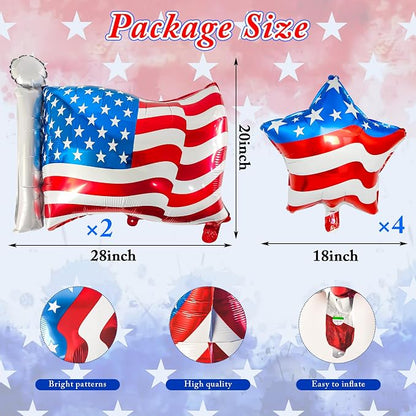 6PCS Patriotic Balloon Set - Image 5