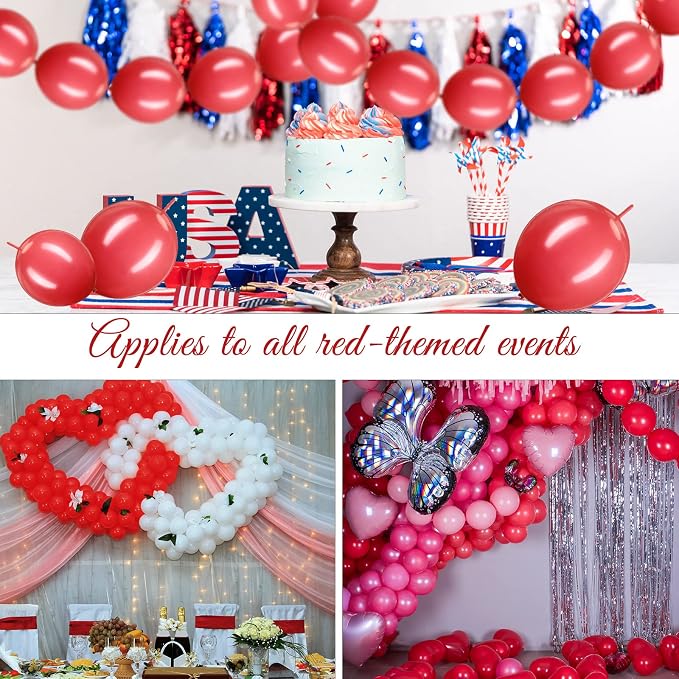 100 Pcs Link Balloon Quick Linking Latex Connected Balloons Linkable - Image 8