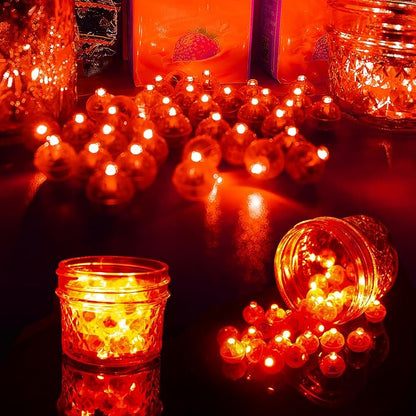 Aogist 100pcs Red Balloon Lights, Long Standby Time Waterproof Mini Light - Image 5