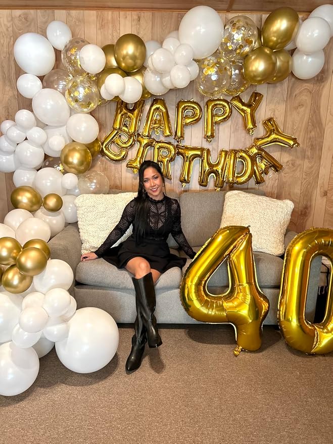 40 Balloon 40 inch Gold Number Balloons - Image 3