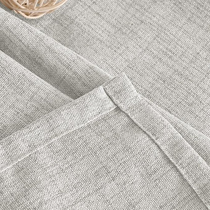 YoungsTex Light Grey Linen Curtains 63 Inches Long 2 Panels | Textured Light - Image 7
