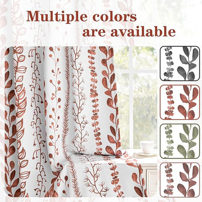 Terracotta Blackout Curtains 95 Inches Long 2 Panels - Image 2