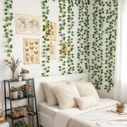 CEWOR 10 Pack Artificial Vines for Room Decor, Artificial Ivy Greenery Garland - Image 5