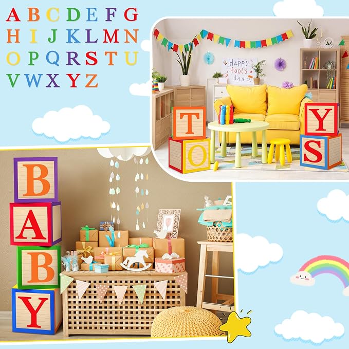ReliThick 6 Pcs Custom Letter Toy Inspire Party Favor Boxes 52 Pcs Letter - Image 6