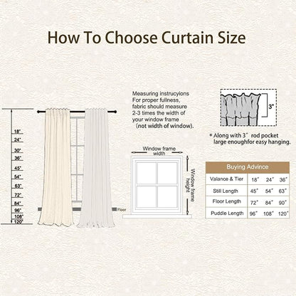 Sutuo Home Beige Boho Lace Curtains 84 inches Long, Crochet Macrame Bohemian - Image 8