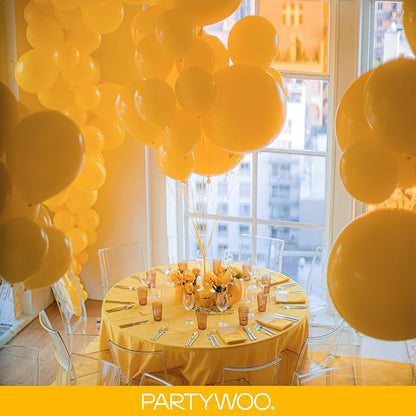 PartyWoo Yellow Mustard Yellow Balloons 100pcs Different Sizes | Balloons - Image 8