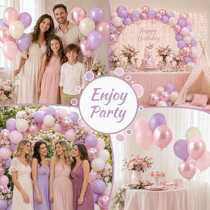 Pink and Purple Balloons, Party Balloons - Image 7