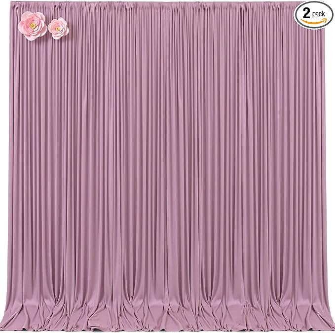 10x12 Dusty Pink Backdrop Curtains by Tao-GePartyDecorations