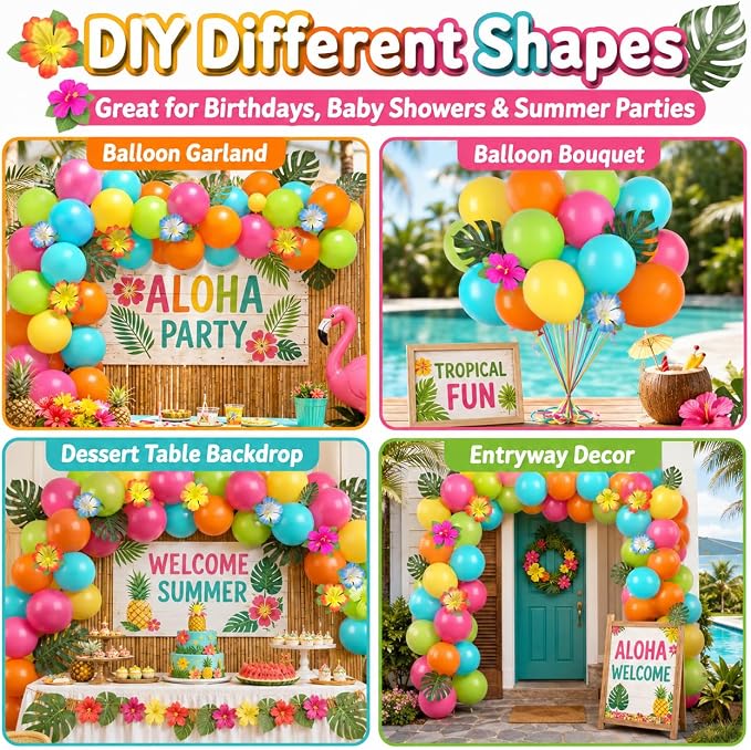 Tropical Balloons, 12 Inch Hawaiian Balloons - Image 8