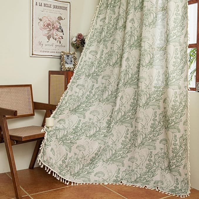 ENJOYBRIDAL Floral 84 Inch Curtains by ENJOYBRIDAL