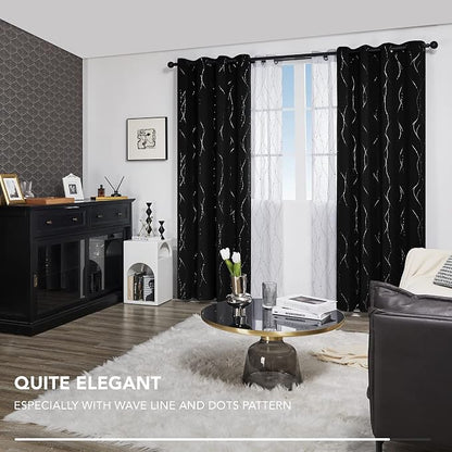 Deconovo Living Room Curtains 84 Inches Long, Thermal Insulated, Room Darkening - Image 6