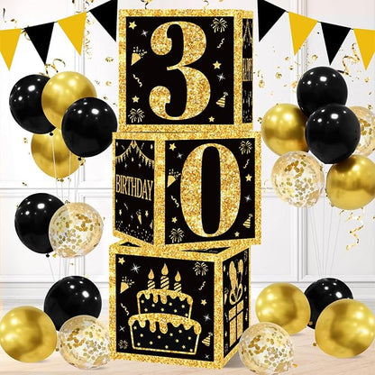 DataMoon 30th Birthday Decorations Boxes by DataMoon