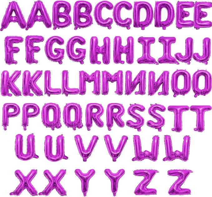 52 Pieces 16 Inches A-Z Letter Balloons – 2 Sets of Alphabet Mylar Balloon by Tedercle