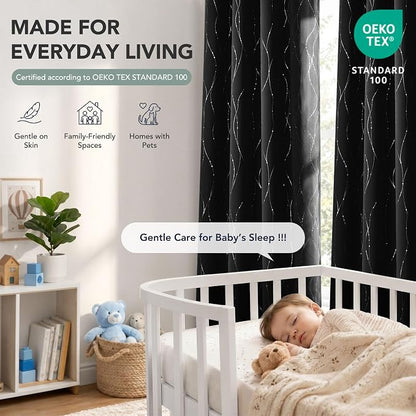 Deconovo 100% Blackout Living Room Curtains 63 Inches Long, Thermal Insulated - Image 5