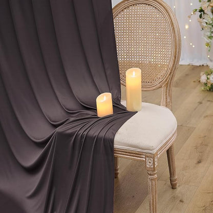 50×12ft Wrinkle Free Brown Backdrop Curtain - Image 6
